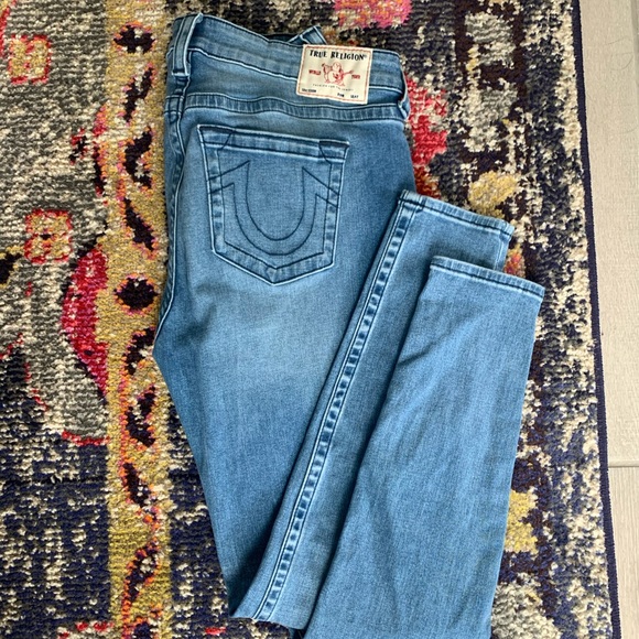 True Religion Denim - True Religion Halle Mid-Rise Super Skinny Jeans